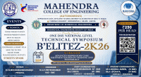 B’ELITEZ 2K26 National Level Technical Symposium Poster